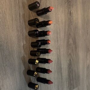 Set of Black Lipstick Tubes with Various Shades